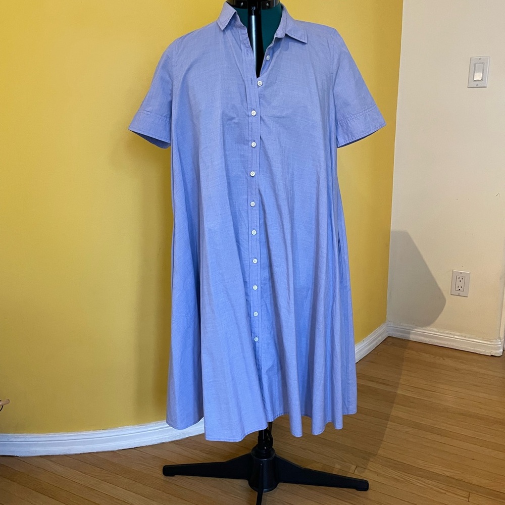 Cotton blue chambray dress from J Crew. Size M.